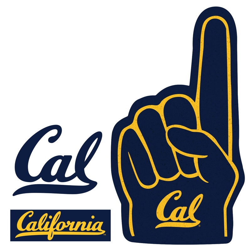 California Golden Bears – RealBig Foam Finger Collection – Official NCAA – Reusable Vinyl Wall Decals