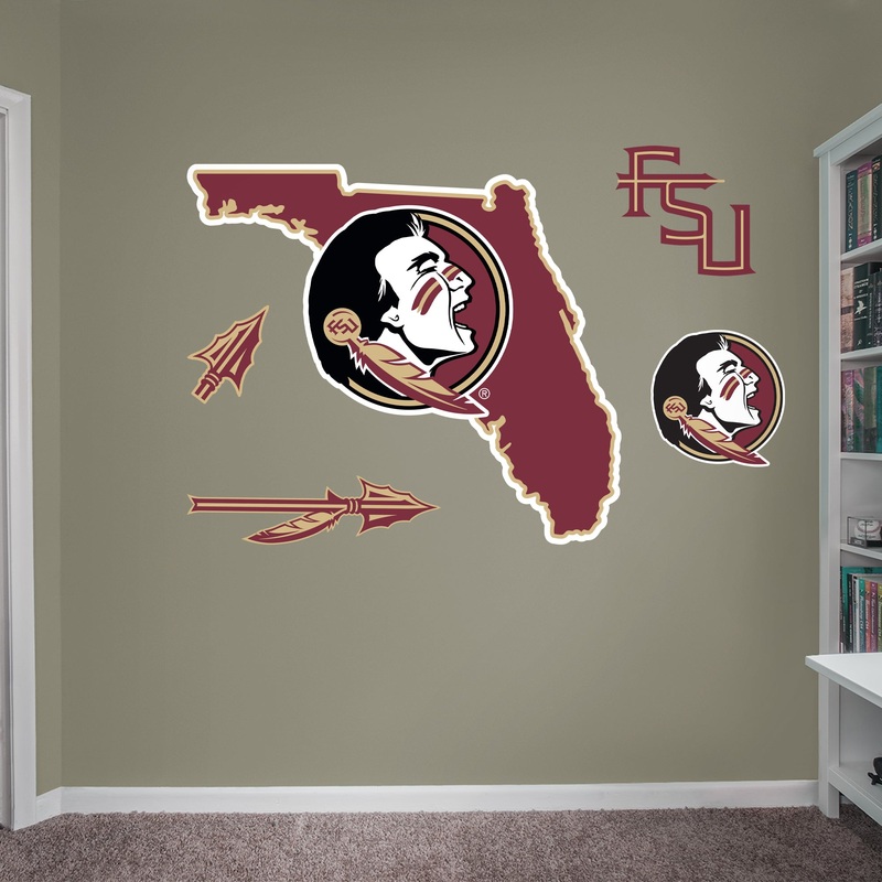 Florida State Seminoles – RealBig State of Florida Logo Collection – Official NCAA – Reusable Vinyl Wall Decals