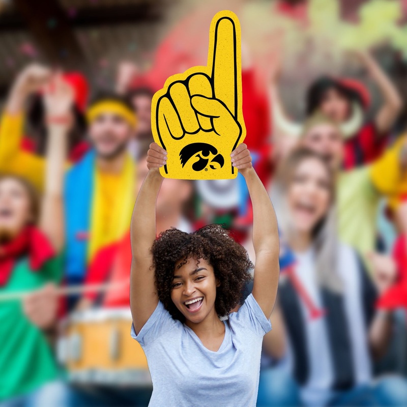 Foam Finger – Big Head – Official NCAA – Iowa Hawkeyes – Foam Core Cutout