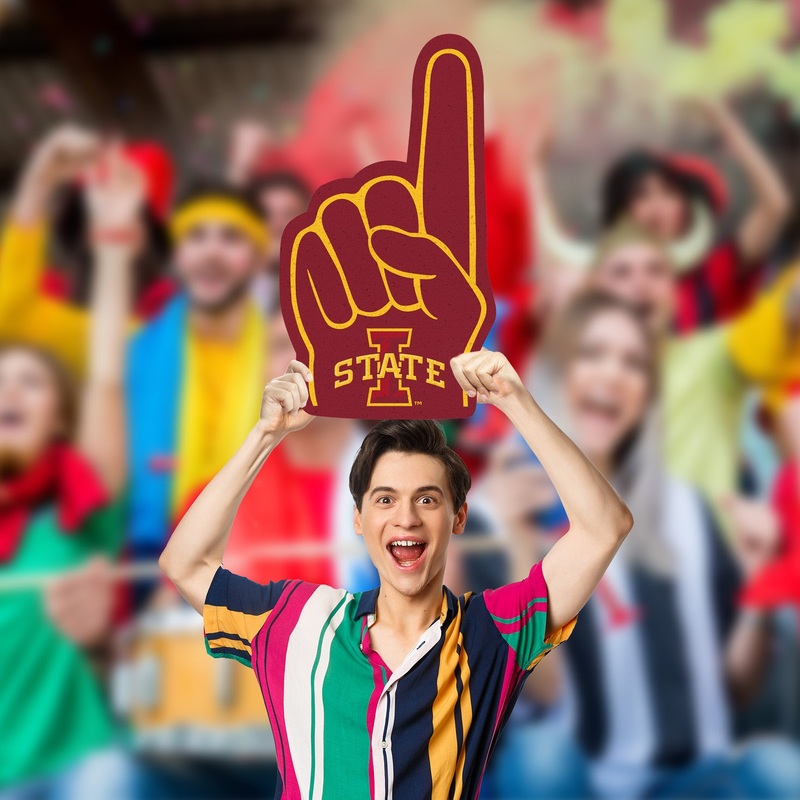 Foam Finger – Big Head – Official NCAA – Iowa State Cyclones – Foam Core Cutout