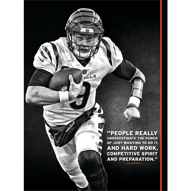 Joe Burrow – Inspirational – Peel & Stick Poster – Official NFL – Cincinnati Bengals – Reusable Vinyl Wall Decal