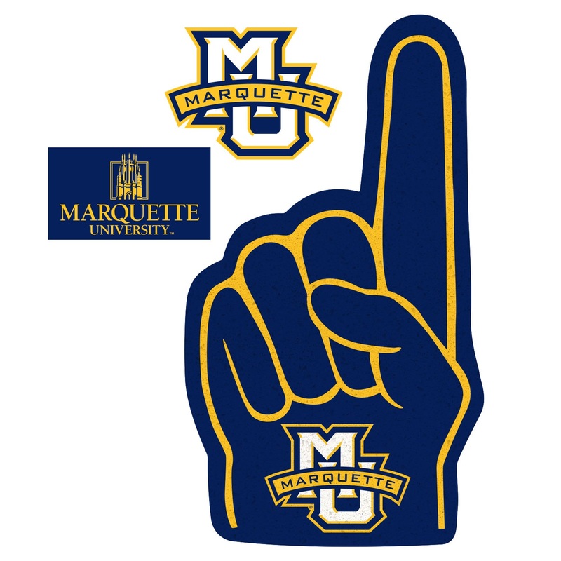 Marquette Golden Eagles – RealBig Foam Finger Collection – Official NCAA – Reusable Vinyl Wall Decals