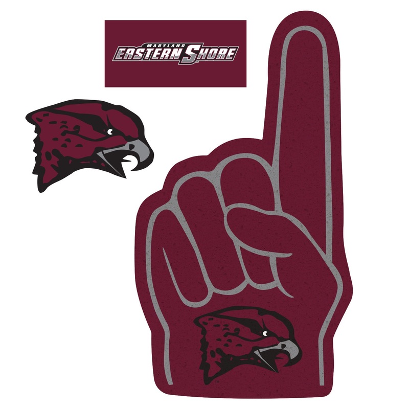 Maryland Eastern Shore Hawks – RealBig Foam Finger Collection – Official NCAA – Reusable Vinyl Wall Decals