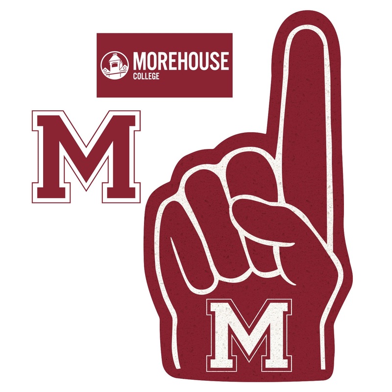 Morehouse Maroon Tigers – RealBig Foam Finger Collection – Official NCAA – Reusable Vinyl Wall Decals
