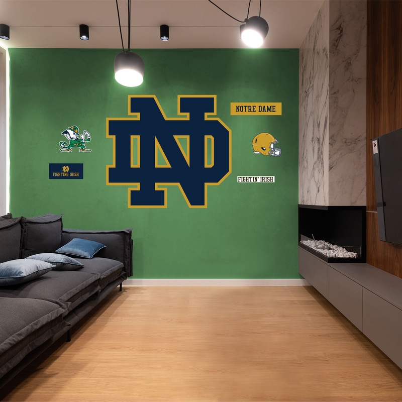 ND Logo – RealBig Collection – Official NCAA – Notre Dame Fighting Irish – Reusable Vinyl Wall Decals