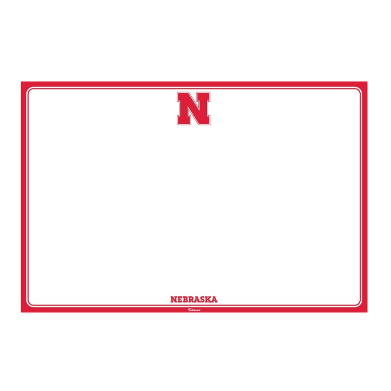 Nebraska Cornhuskers – Dry Erase Whiteboard – Official NCAA – Reusable Vinyl Wall Decal