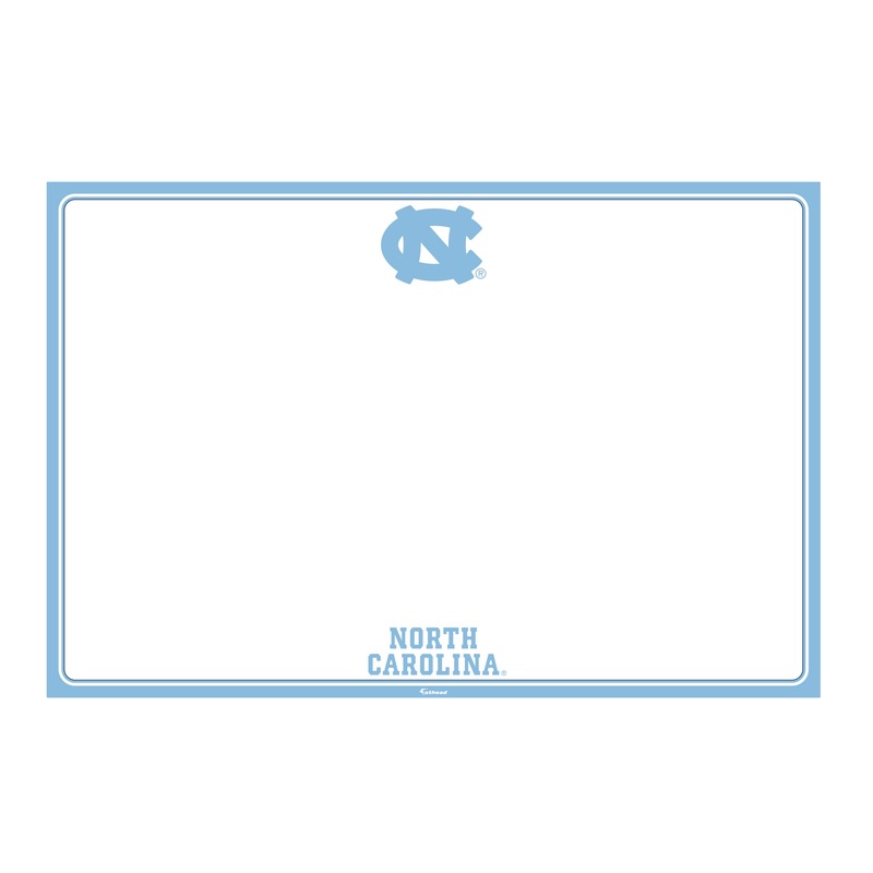North Carolina Tar Heels – Dry Erase Whiteboard – Official NCAA – Reusable Vinyl Wall Decal