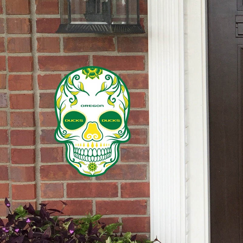 Oregon Ducks – Sugar Skull Logo – Outdoor Wall Decals – Official NCAA – Scratch Resistant Alumigraphics Smooth