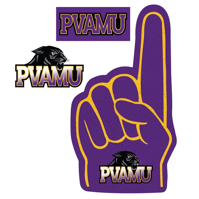 Prairie View A&M Panthers – RealBig Foam Finger Collection – Official NCAA – Reusable Vinyl Wall Decals