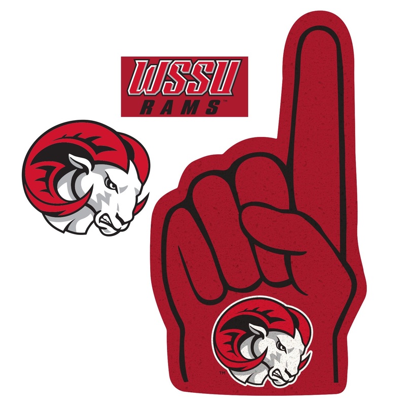 Winston-Salem State Rams – RealBig Foam Finger Collection – Official NCAA – Reusable Vinyl Wall Decals