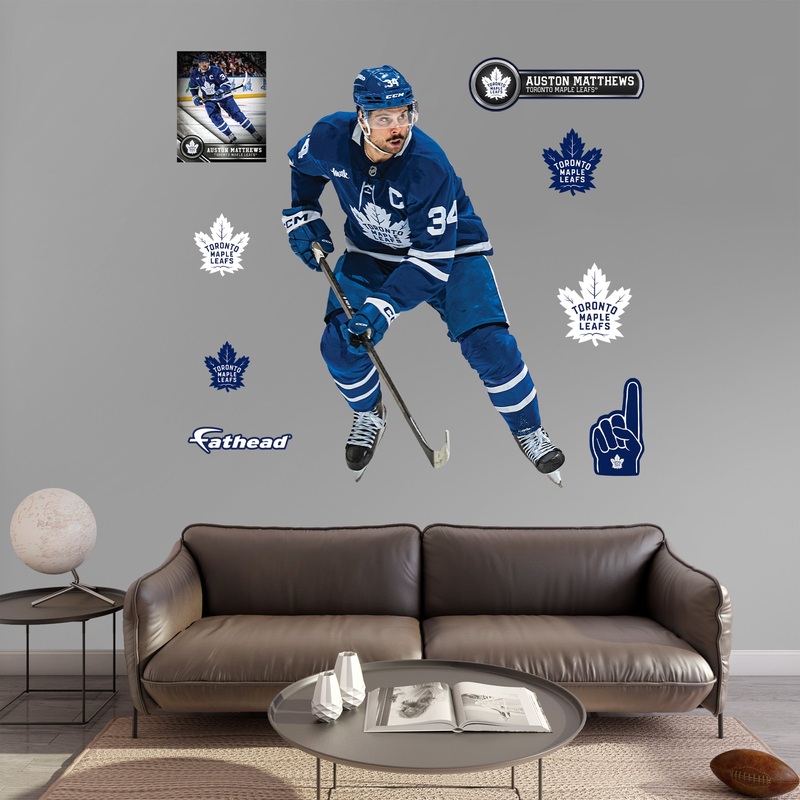 Auston Matthews – RealBig Collection – Official NHL – Toronto Maple Leafs – Reusable Vinyl Wall Decals #6
