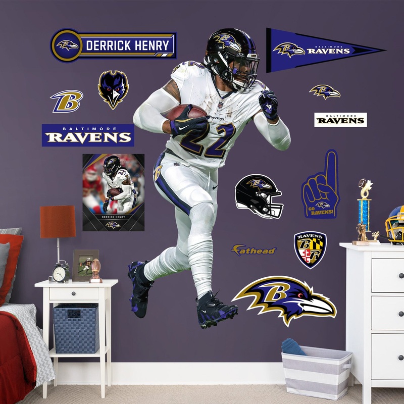 Baltimore Ravens – RealBig Derrick Henry Collection – Official NFL – Reusable Vinyl Wall Decals #1