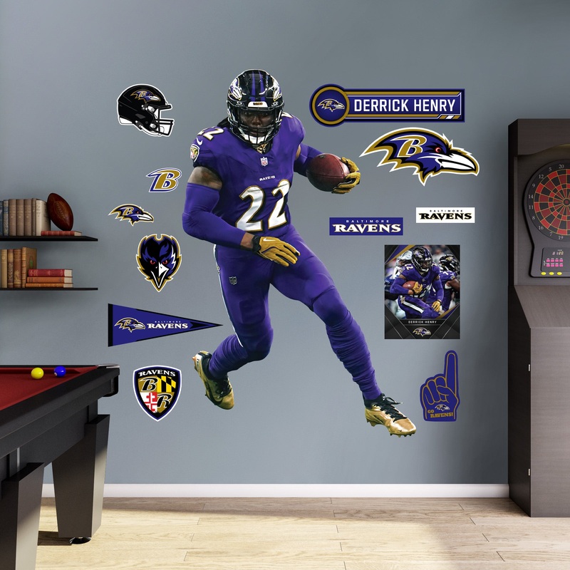 Baltimore Ravens – RealBig Derrick Henry Collection – Official NFL – Reusable Vinyl Wall Decals #2