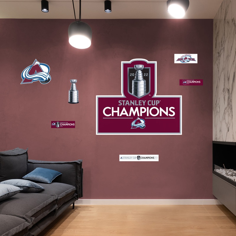 Colorado Avalanche – RealBig 2022 Stanley Cup Champions Logo Collection – Official NHL – Reusable Vinyl Wall Decals