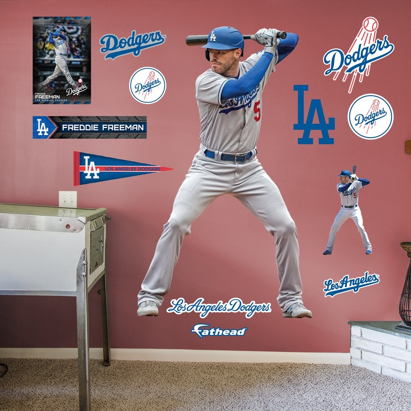 Freddie Freeman – RealBig Collection – Official MLB – Los Angeles Dodgers – Reusable Vinyl Wall Decals #1
