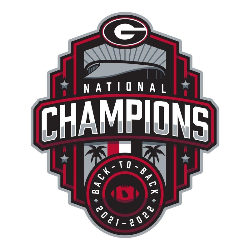 Georgia Bulldogs – RealBig 2022 Football Champions Logo Collection – Official NCAA – Reusable Vinyl Wall Decals #1