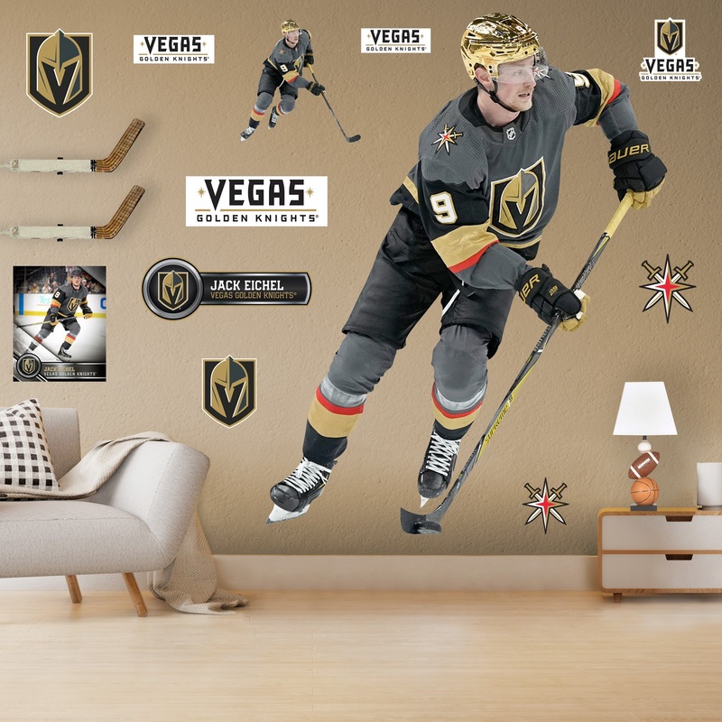 Jack Eichel – RealBig Collection – Official NHL – Vegas Golden Knights – Reusable Vinyl Wall Decals