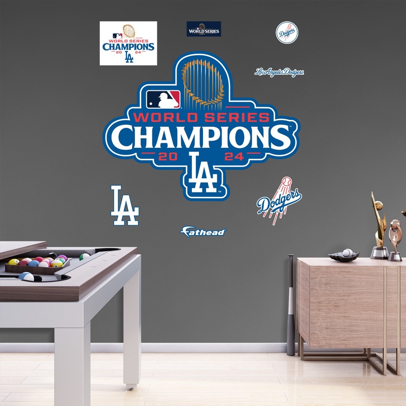 Los Angeles Dodgers – RealBig 2024 World Series Champions Logo Collection – Official MLB – Reusable Vinyl Wall Decals