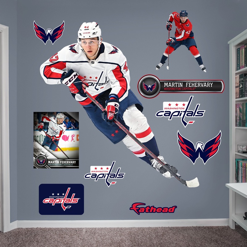 Martin Fehervary – RealBig Collection – Official NHL – Washington Capitals – Reusable Vinyl Wall Decals