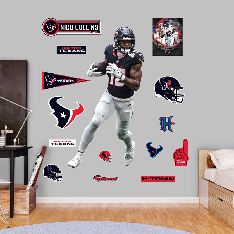 Nico Collins – RealBig Collection – Official NFL – Houston Texans – Reusable Vinyl Wall Decals #2