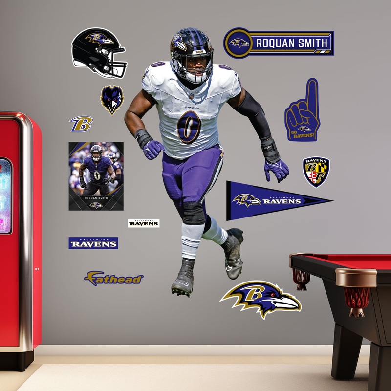 Roquan Smith – RealBig Collection – Official NFL – Baltimore Ravens – Reusable Vinyl Wall Decals