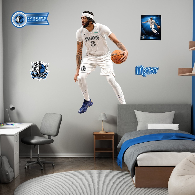 Anthony Davis – Realbig City Jersey Collection – Official NBA – Dallas Mavericks – Reusable Vinyl Wall Decals