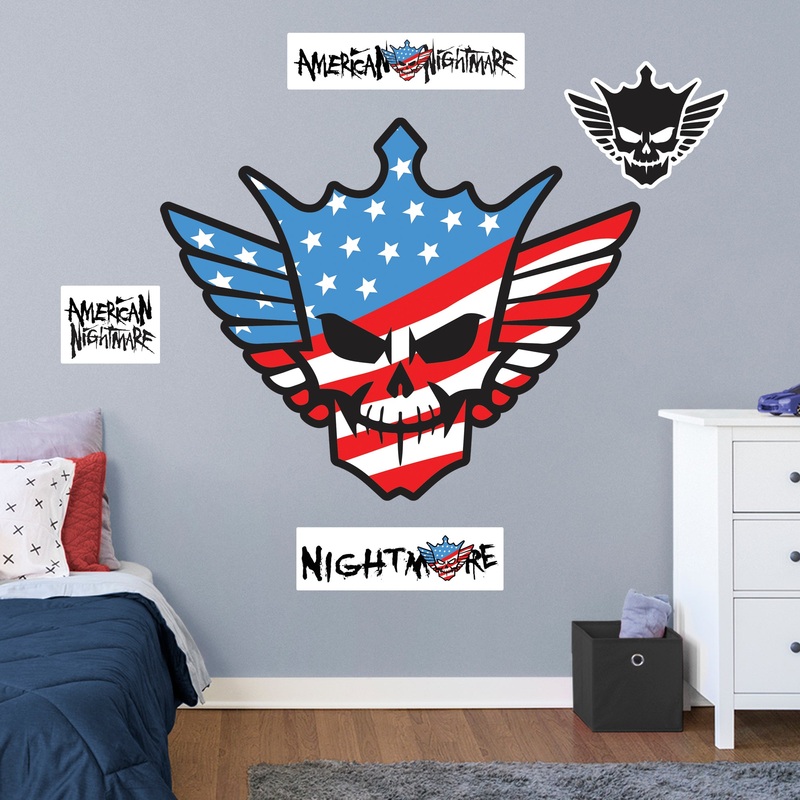 Cody Rhodes Skull Logo – RealBig Collection – Official WWE – Reusable Vinyl Wall Decals