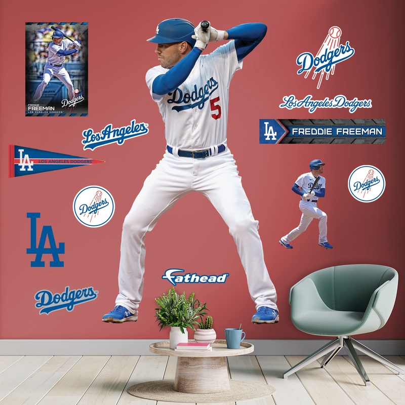 Freddie Freeman Home – RealBig Collection – Official MLB – Los Angeles Dodgers – Reusable Vinyl Wall Decals