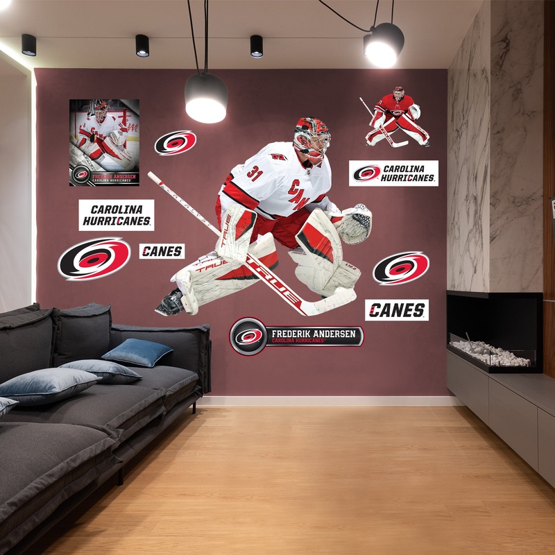 Frederik Andersen – RealBig Collection – Official NHL – Carolina Hurricanes – Reusable Vinyl Wall Decals