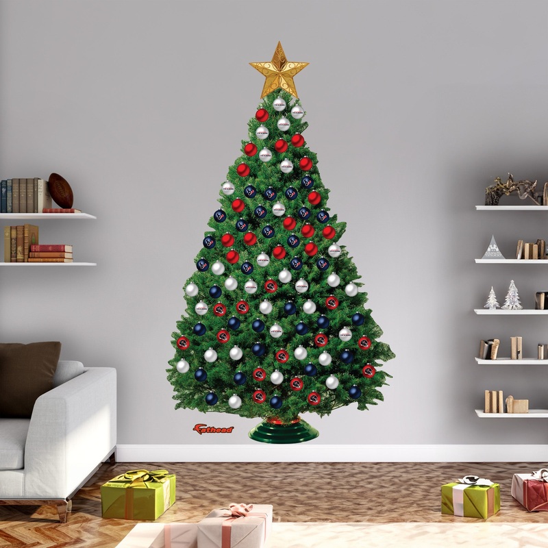 Houston Texans – Decorate Your Own Christmas Tree – Official NFL – Reusable Vinyl Wall Decals