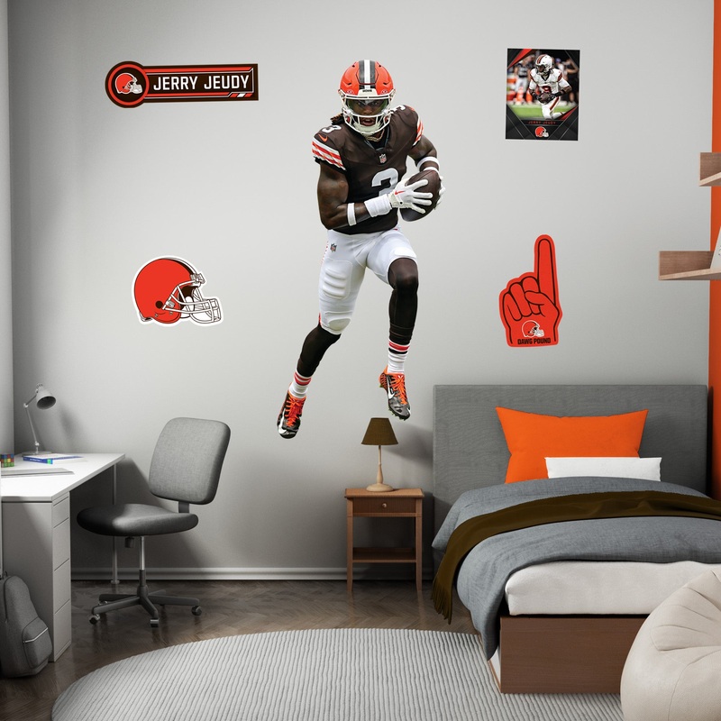 Jerry Jeudy – Realbig Collection – Official NFL – Cleveland Browns – Reusable Vinyl Wall Decals