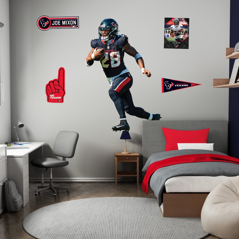 Joe Mixon – Realbig Collection – Official NFL – Houston Texans – Reusable Vinyl Wall Decals