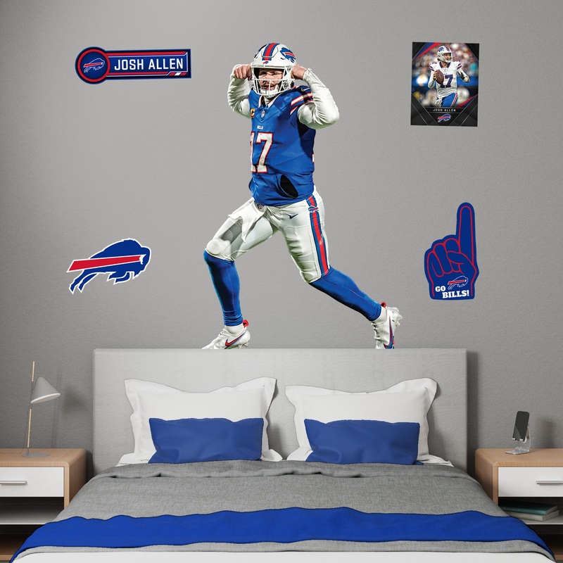 Josh Allen – Realbig Flex Collection – Official NFL – Buffalo Bills – Reusable Vinyl Wall Decals