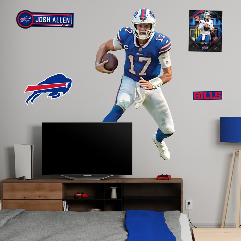 Josh Allen – Realbig Juke Collection – Official NFL – Buffallo Bills – Reusable Vinyl Wall Decals