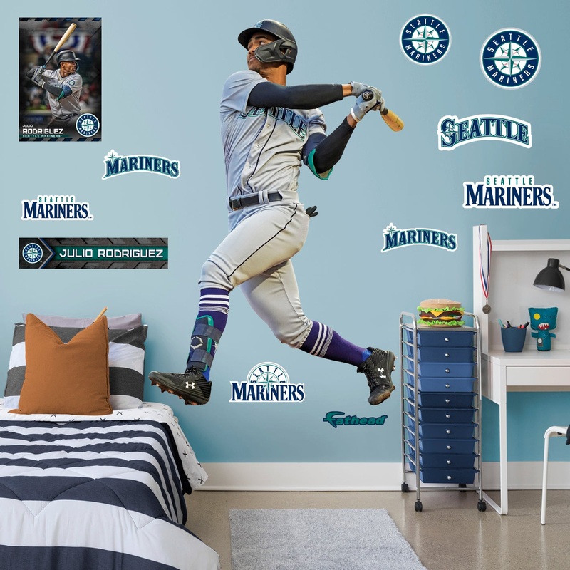 Julio Rodriguez – RealBig Collection – Official MLB – Seattle Mariners – Reusable Vinyl Wall Decals #1
