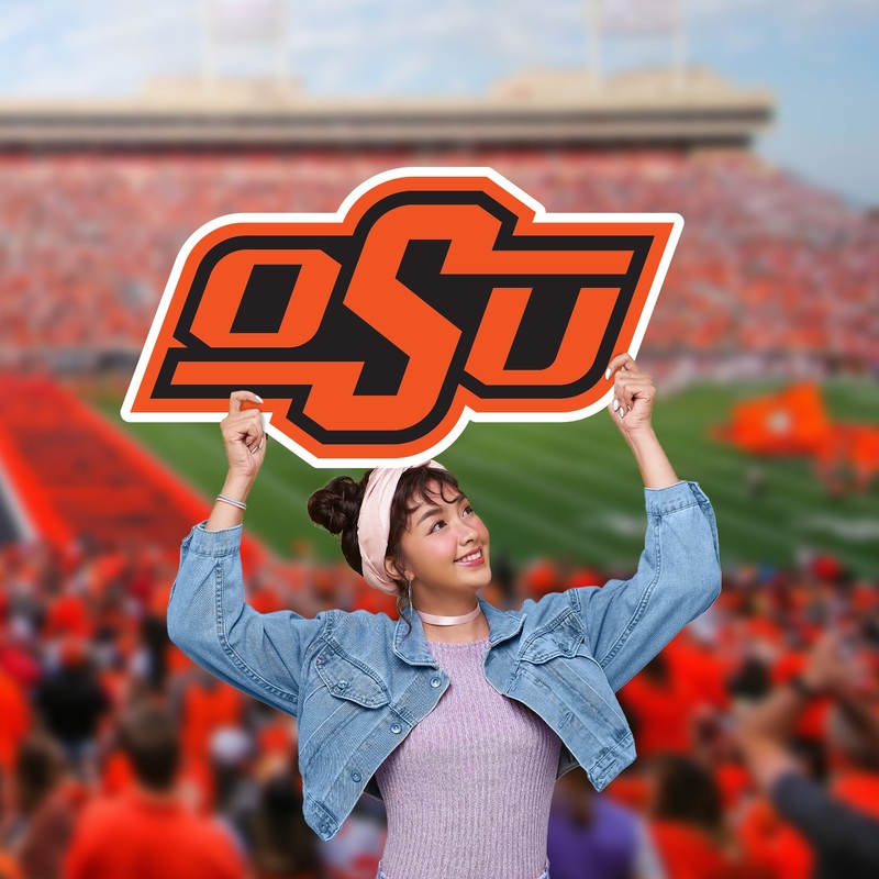 Oklahoma State Cowboys Logo – Big Head – Official NCAA – Foam Core Cutout