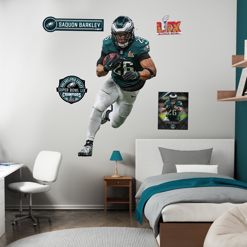 Saquon Barkley – Realbig Super Bowl LIX Collection – Official NFL – Philadelphia Eagles – Reusable Vinyl Wall Decals