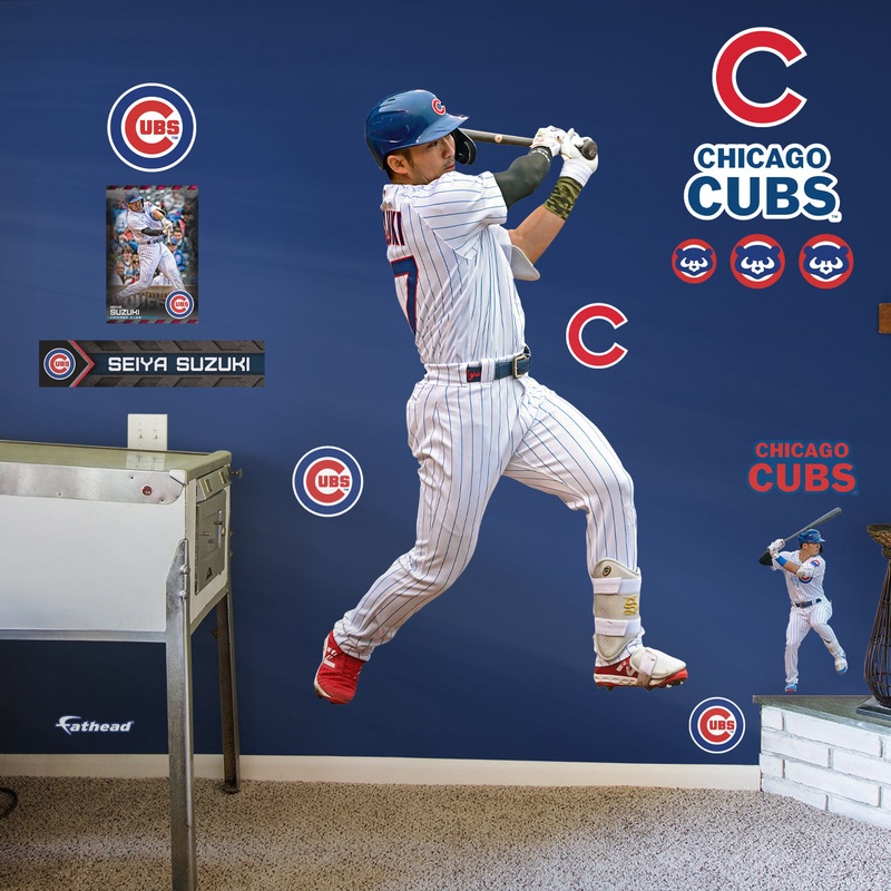 Seiya Suzuki – RealBig Home Collection – Official MLB – Chicago Cubs – Reusable Vinyl Wall Decals