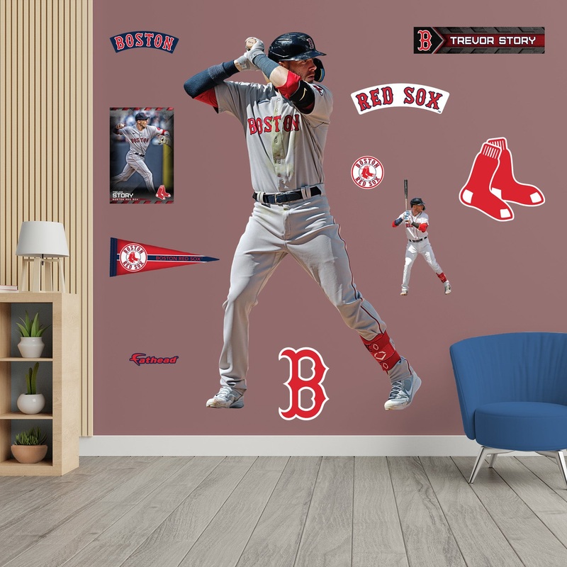 Trevor Story – RealBig Collection – Official MLB – Boston Red Sox – Reusable Vinyl Wall Decals