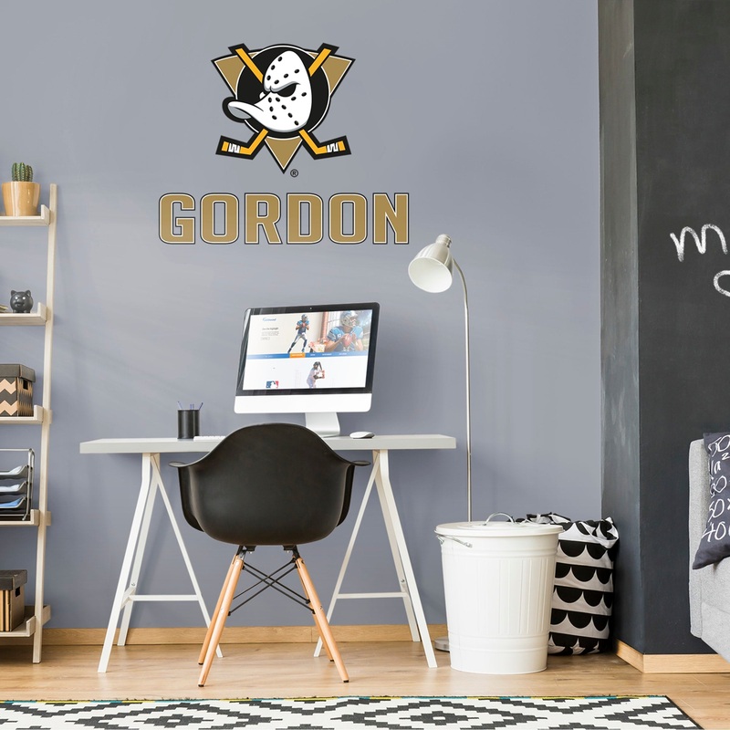 Anaheim Ducks – Mask Logo – With Personalized Name – Official NHL – Vinyl Transfer Decal