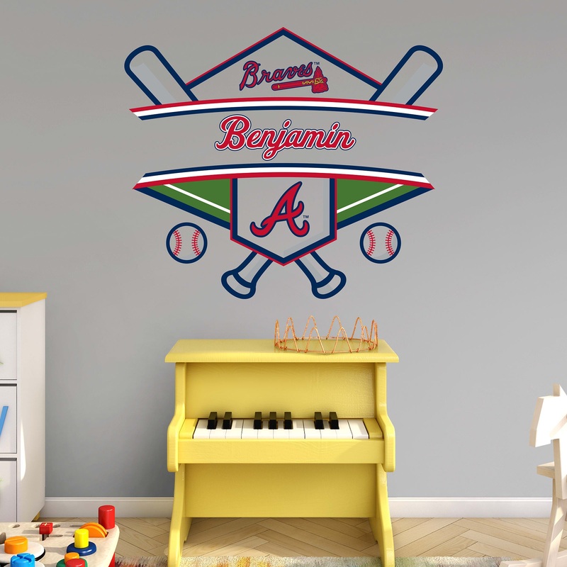 Atlanta Braves Logo – With Personalized Name – Official MLB – Vinyl Transfer Decal