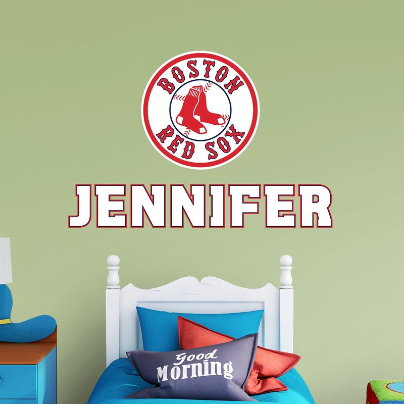 Boston Red Sox – Circle Logo – With Personalized Name – Official MLB – Vinyl Transfer Decal