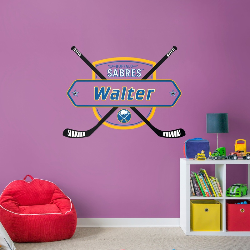 Buffalo Sabres – Sticks Logo – With Personalized Name – Official NHL – Vinyl Transfer Decal #1