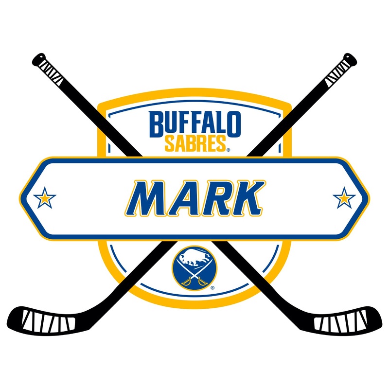 Buffalo Sabres – Sticks Logo – With Personalized Name – Official NHL – Vinyl Transfer Decal #2