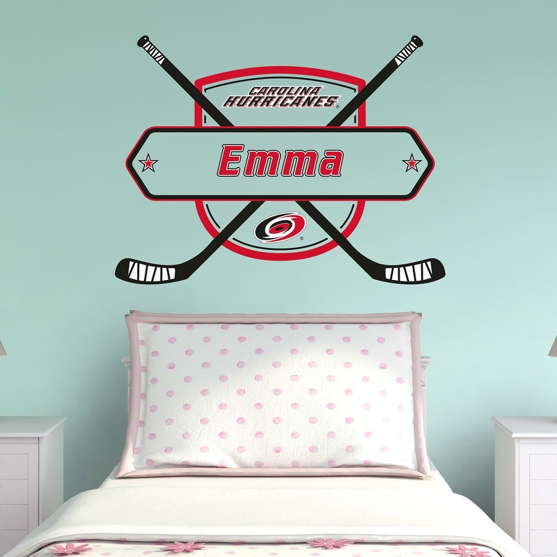Carolina Hurricanes – Badge – With Personalized Name – Official NHL – Vinyl Transfer Decal #1