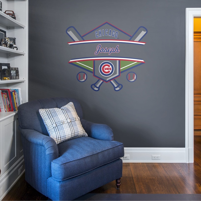 Chicago Cubs Logo – With Personalized Name – Official MLB – Vinyl Transfer Decal