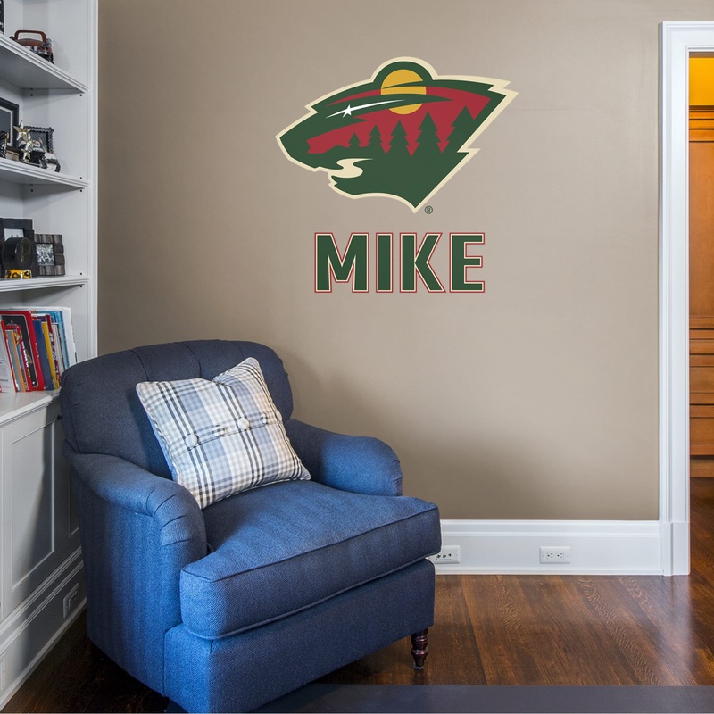 Minnesota Wild – Stacked Logo – With Personalized Name – Official NHL – Vinyl Transfer Decal