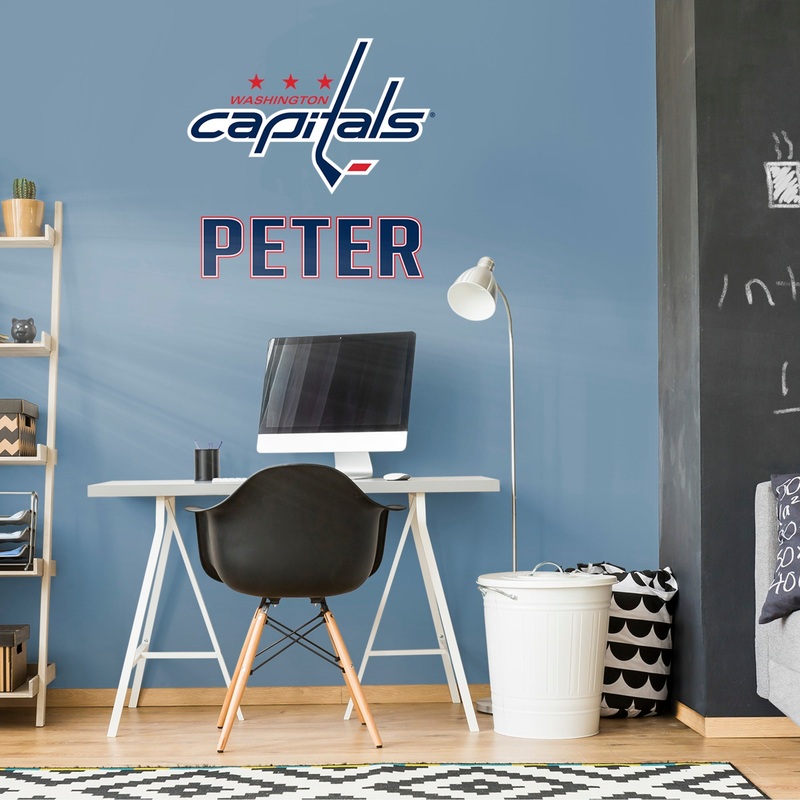 Washington Capitals – Stacked Logo – With Personalized Name – Official NHL – Vinyl Transfer Decal