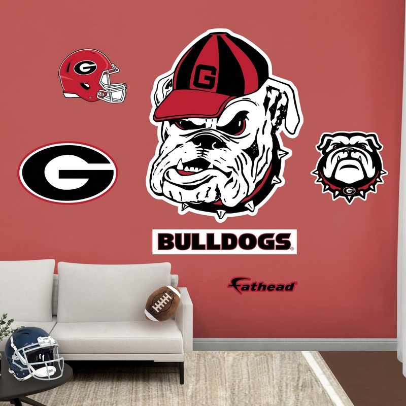 Georgia Bulldogs – RealBig Classic Logo Collection – Official NCAA – Reusable Vinyl Wall Decals