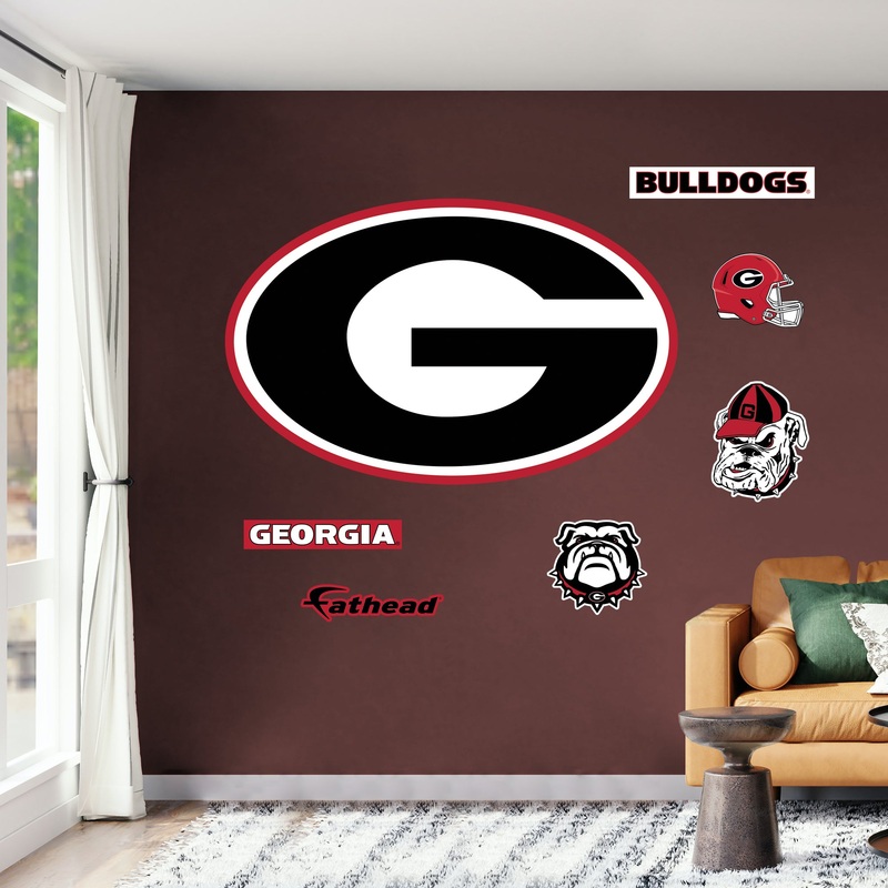 Georgia Bulldogs – RealBig G Logo Collection – Official NCAA – Reusable Vinyl Wall Decals